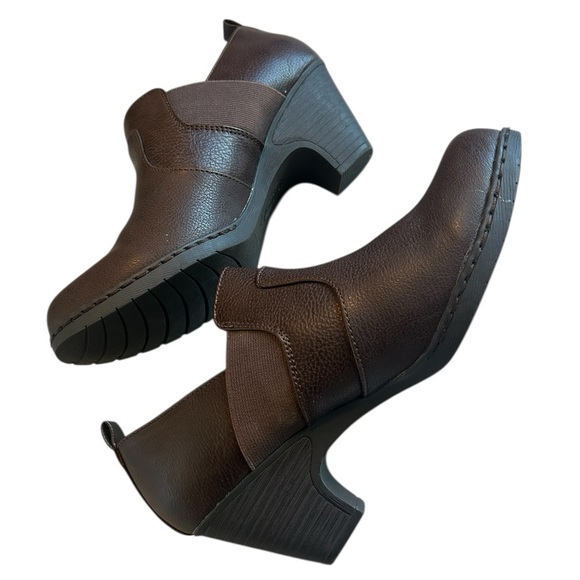 NWOT Croft & Borrow Maidenbrown Brown Faux Leather Heeled Shoes, Women’s 9.5 - Picture 4 of 9